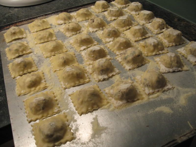 Semolina pasta ravioli with ricotta/mushroom filling The Fresh Loaf